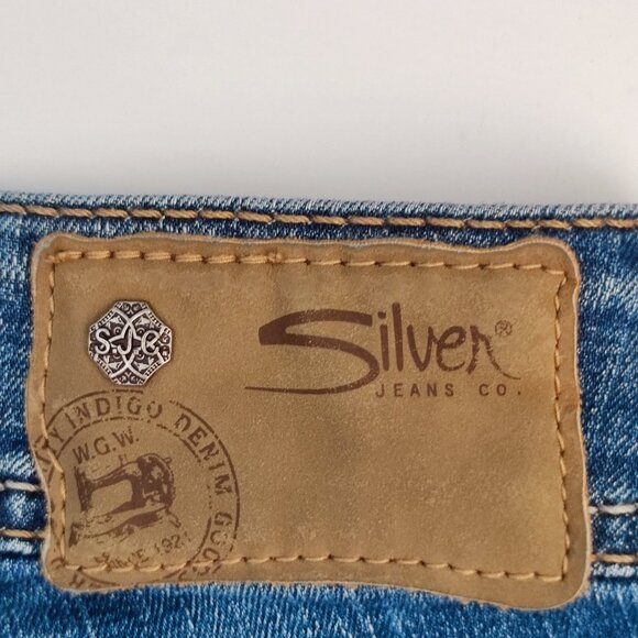 Silver Jeans Suki Mid Skinny Super Stretch denim blue women's size W28 / L31 - Picture 5 of 15